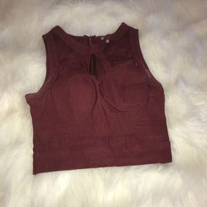 Burgundy crop top